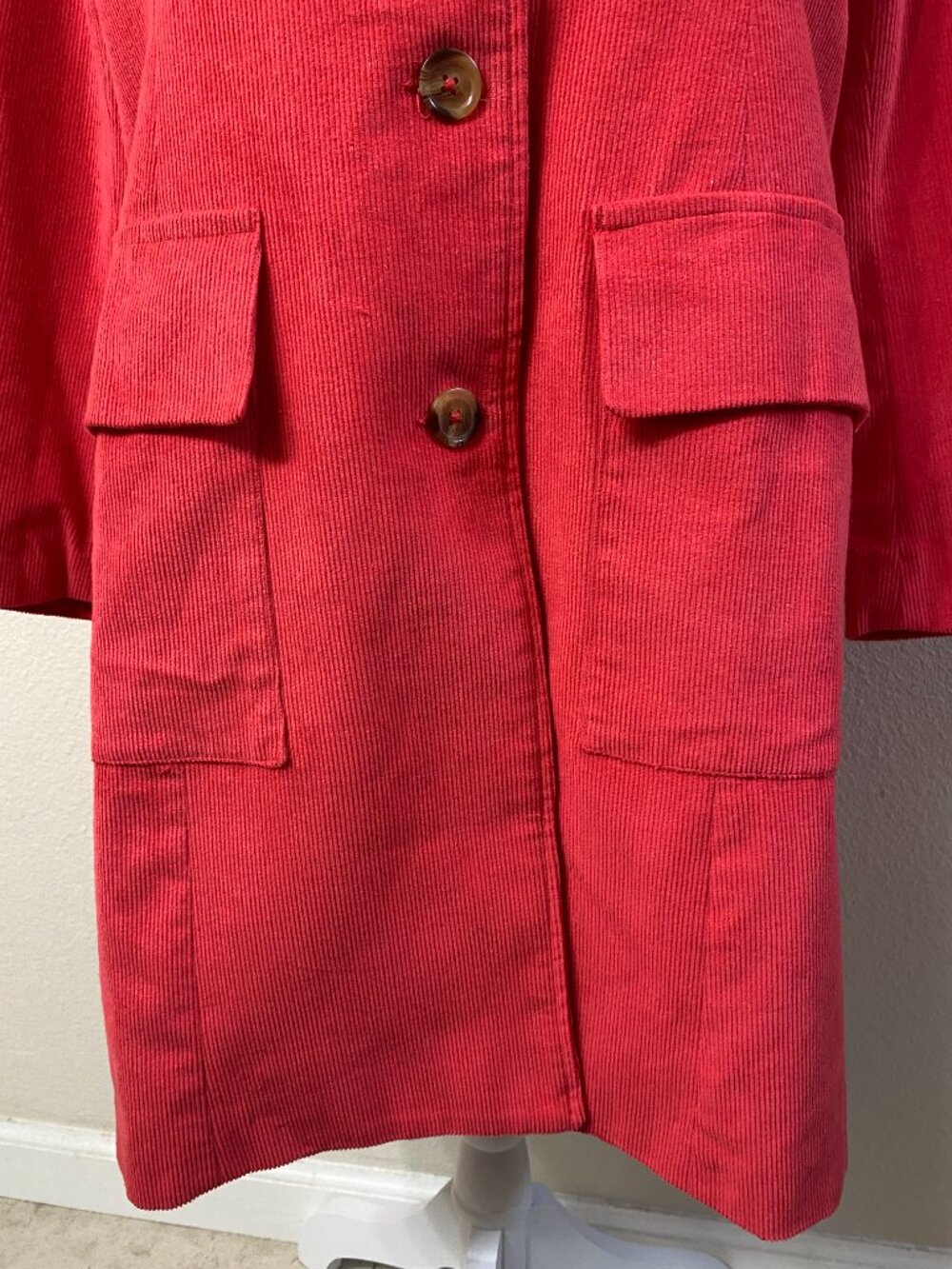 Frances Valentine Corduroy Barn Jacket in Coral - Picture 5 of 12